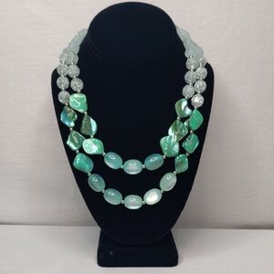 Double Strand Beaded Necklace